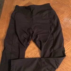 PINK black leggings with pockets